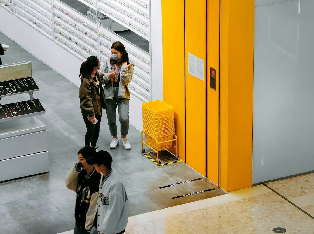 store security guard watching customer