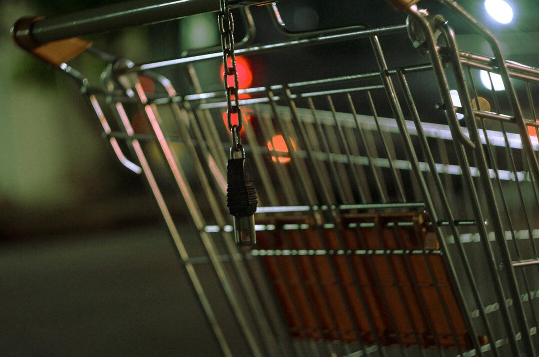 hidden compartment in shopping cart