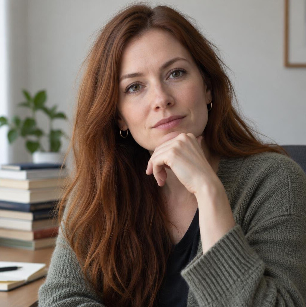 Portrait of a polish woman literary editor